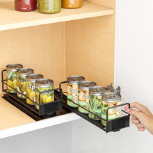 Load image into Gallery viewer, SpaceAid Pull Out Spice Rack Organizer for Cabinet, Heavy Duty Slide Out Seasoning Kitchen Organizer, Cabinet Organizer, with Labels, 5.2&quot; W x10.75 D x10 H, 2 Drawers 2-Tier