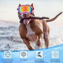 Load image into Gallery viewer, Large Dog Sunglasses Dog Goggles Pet Glasses Pet Eyewear with Adjustable Strap,Glasses for Medium Large Dog Swimming Skating Glasses UV Proof Windproof Dustproof