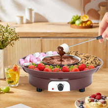 Load image into Gallery viewer, MINI Melting Fondue Set, 10oz Electric Chocolate Melting Pot with 6PCS Forks, Cute Chocolate Fondue Fountain, Warmer Machine for Milk Chocolate, Cheese, Butter, Candy (Coffee)