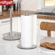 Load image into Gallery viewer, Silver Paper Towel Holder Free-Standing, Premium Stainless Steel Paper Rolls Organizer, Classic Fashion Kitchen Roll Dispenser