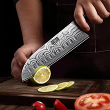 Load image into Gallery viewer, 8 Pieces Knife Set with Magnetic Block, Ultra Sharp Powder Steel Knife Block Set, Professional Chef Knife Sets with Ergonomic Handle &amp; Knife Sharpener