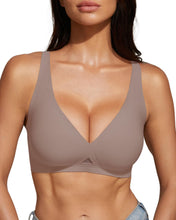 Load image into Gallery viewer, Women Deep V Jelly Bra Push Up Wireless Bralettes No Underwire Comfortable Padded Seamless T-Shirt Plunge Bras