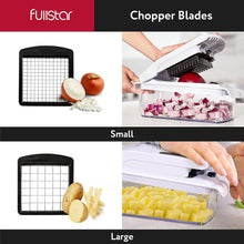 Load image into Gallery viewer, Vegetable Chopper and Spiralizer - Food Chopper with Container, Fruit Slicer, Kitchen Gadgets &amp; Accessories, Home Essentials (4 in 1, White)