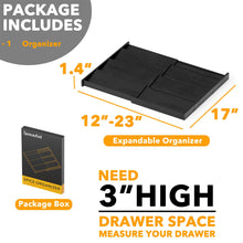 Load image into Gallery viewer, SpaceAid Bamboo Spice Drawer Organizer, (Need 3&quot; Deep Drawer) Expandable 4 Tier Spices Rack for Cabinet, Kitchen Seasoning Storage Insert (Jars Not Included, From 12&quot; to 23&quot; Wide)