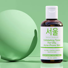 Load image into Gallery viewer, SeoulCeuticals Korean Toner for Oily Acne Prone Skin – Korean Skin Care Tea Tree Toner for Face – Facial Toner Centella Asiatica, Salicylic Acid. 4 FL OZ