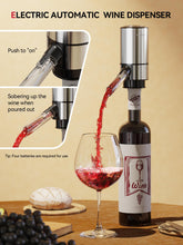 Load image into Gallery viewer, Rechargeable Electric Wine Gift Set - Aerator, Vacuum Stoppers, Foil Cutter and Bottle Opener for Home Bar and Outdoor Parties