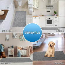 Load image into Gallery viewer, Secura Bathroom Rugs, 47 x 28 Inches, Extra Soft &amp; Thick, Absorbent Water Bath Mat, Machine Washable Non-Slip Bath Mats for Bathroom, Shower, and Tub, Home Decor Accessories (Gray)