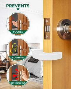 Pack of 6 Door Finger Pinch Guards, Child Proof Door Slam Stopper, Prevents Fingers Injuries, Baby and Pets from Getting Locked in Room,Fits Any Doors Size
