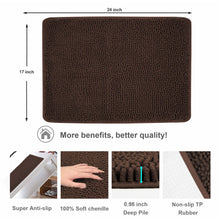 Load image into Gallery viewer, Secura Bathroom Rugs, 47 x 28 Inches, Extra Soft &amp; Thick, Absorbent Water Bath Mat, Machine Washable Non-Slip Bath Mats for Bathroom, Shower, and Tub, Home Decor Accessories (Gray)