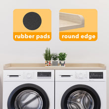 Load image into Gallery viewer, SpaceAid Washer Dryer Countertop, Laundry Wood Shelf Topper with Edge, 54&quot; Width x 27.5&quot; Depth Cover Guard Organizer for Washer and Dryer Laundry Hamper Counter Storage Organization (Black)