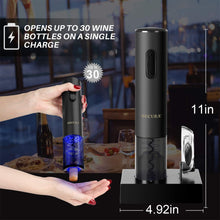 Load image into Gallery viewer, Secura Electric Wine Opener, Automatic Bottle Corkscrew Opener with Foil Cutter, Rechargeable (Champagne Gold)