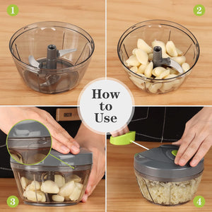 Manual Food Chopper Vegetable Cutter Cambom Cheese Grater Citrus Zester Lemon Zester Pack of 3-304 Stainless Steel
