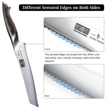 Load image into Gallery viewer, Bread Knife 10 inch, Japanese High Carbon Stainless Steel Serrated Bread Knives, Professional Bread Cutting Knife for Homemade Bread