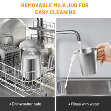 Load image into Gallery viewer, Secura 4-in-1 Automatic Milk Frother, 17oz Teflon-Free Stainless Steel Jug, Hot/Cold Foam Maker &amp; Milk Warmer for Latte, Cappuccino, Macchiato, Hot Chocolate, Includes Silicone Spatula &amp; 2 Whisks