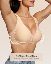 Load image into Gallery viewer, Seamless Full Coverage Bras with 53 Air Vents&amp; Women Deep V Bra Push Up Wireless
