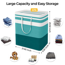 Load image into Gallery viewer, HomeHacks 2 Pack Large Laundry Baskets, Waterproof, Freestanding Laundry Hampers, Collapsible Clothes Hamper with Reinforced Handles in Laundry Room, College Dorm, Bathroom, Bedroom (Grey, 75Lx2)