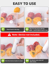 Load image into Gallery viewer, Vacuum Sealer Bags, Reusable Vacuum Zipper Bag, BPA Free Heavy Duty Vacuum Storage Bag for Food, Small Size 15 Bags