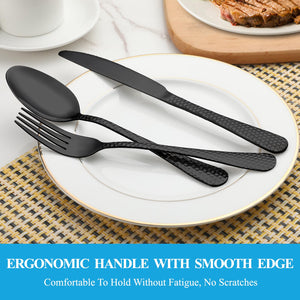 MUTNITT 30 Pcs Silverware Set Service for 6,Premium Stainless Steel Flatware Set,Mirror Polished Cutlery Utensil Sets,Durable Kitchen Eating Tableware Sets,Include Fork Knife Spoon,Dishwasher Safe