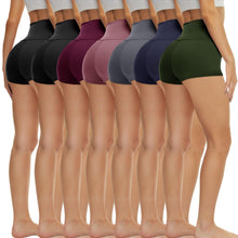 Load image into Gallery viewer, TNNZEET 7 Pack Biker Shorts for Women - 5''/8''/3'' High Waisted Workout Tummy Control Spandex Gym Shorts for Yoga Athletic
