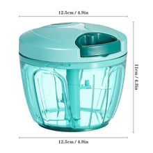 Load image into Gallery viewer, Manual Food Chopper Vegetable Cutter, Hand String Vegetable Chopper Onions Cutter for Vegetable Fruits Nuts BPA Free Food Safe Material, 550ml Gray