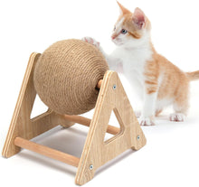 Load image into Gallery viewer, Outamateur Cat Scratching Ball Toy, Sisal Scratching Ball with Stable Stand, Interactive Cat Exercise Toy for Interactive Play and Exercise