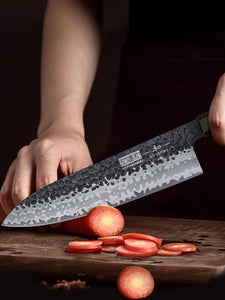 9 Inch Kiritsuke Chef Knife, Japanese Hand Forged 9 Layers 10Cr15CoMoV High Carbon Steel Kitchen Knife, Professional Chef's Knife with Ergonomic Rosewood Handle