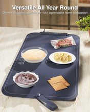 Load image into Gallery viewer, BW450 Dark Gray Food Warming Mat Bundle with BW701 Dark Blue Electric Warming Tray