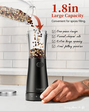 Load image into Gallery viewer, Electric Salt and Pepper Grinder, Stainless Steel Rechargeable Salt and Pepper Grinder Set with 4.5 oz Large Capacity, 1.8&quot; Wide Mouth, Adjustable Coarseness, Ideal for Kitchen