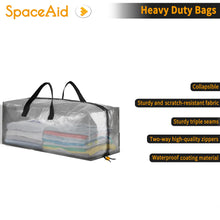 Load image into Gallery viewer, SpaceAid Heavy Duty Moving Bags, Extra Large Storage Totes W/Backpack Straps Strong Handles &amp; Zippers, Alternative to Moving Boxes, Packing &amp; Moving Supplies, Black (8 Pack)