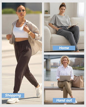 Load image into Gallery viewer, TNNZEET Women's Joggers with Pockets - High Waisted Sweatpants Tapered Leg Drawstring Lightweight Athletic Pants