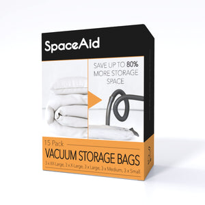 SpaceAid Jumbo Vacuum Storage Bags, Space Saver Sealer Compression Bags for Comforters, Blankets, Pillows, Bedding, Clothes (X-Large 3 Pack)