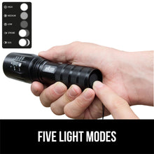 Load image into Gallery viewer, Powerful LED Tactical Flashlight, 750 FT High Lumens 5 Adjustable Modes, Water Resistant, Ultra Bright Zoom Flashlights, Small Mini Flash Light, Camping, Night Dog Walking, Turquoise