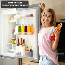 Load image into Gallery viewer, Brieftons Borosilicate Glass Water Bottles With Caps: Clear, 6 Pack, 18 Oz, Heat Resistant, Slim, Easy to Store, Leakproof Lids, Best As Reusable Drinking Bottle, Sauce Jar, Juice Beverage Container