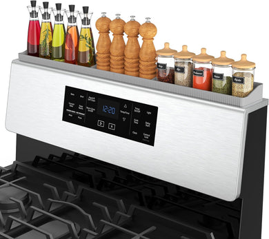 Magnetic Stove Top Shelf, Silicone Spice Rack for Stove Top, Gray