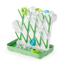 Load image into Gallery viewer, SpaceAid Baby Bottle Drying Rack with 20 Hooks, Space Saving Kitchen Bottles Rack Dryer, Vertical Baby Bottle Holder Organizer for Countertop Storage Accessories (White and Gray)