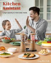 Load image into Gallery viewer, Electric Salt and Pepper Grinder Set with Storage Base, Stainless Steel Rechargeable Salt and Pepper Grinder Set with 4.5 oz Large Capacity, 1.8&quot; Wide Mouth, Adjustable Coarseness, Ideal for Kitchen