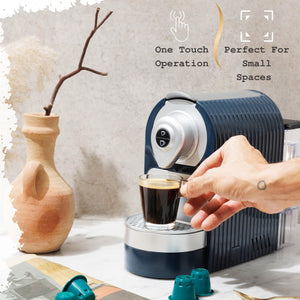 Mixpresso Black Espresso Coffee Machine – Compact 1400W Single Serve Coffee Maker Compatible with Nespresso OriginalLine Capsules, One-Touch Operation, 19-Bar Italian Pump, 27oz Water Tank