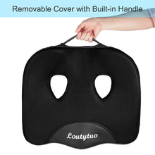 Load image into Gallery viewer, LOUTYTUO Seat Cushion Pillow,100% Memory Foam and Washable Cover,for Office Chair,Car Seat and Wheelchair,Tailbone &amp; Sciatica &amp; Back Pain Relief