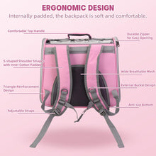Load image into Gallery viewer, Pet Carrier Backpack, Cat Backpack Carrier with Breathable Holes, Portable Pet Travel Carrier for Medium/Small Cats and Dogs, Airline Approved, Ideal for Outdoor Picnic,Hiking (Pink)