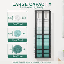 Load image into Gallery viewer, Towel Racks for Bathroom, Towel Storage Wall Mounted, Rolled or Folded Towel Holder with 3 Bars, Sturdy and Large Capacity, Matte Black, Suitable for Bathe Towels and Hand Towels (matt black)