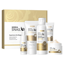 Load image into Gallery viewer, Korean Skin Care, Skin care set, Skin Care Kit Snail and Ginseng with Cleansing Gel, Toner, Eye Cream, Serum, Essence Cream 5pcs for Women Teen Girls Mom Daughter Mother&#39;s Day Birthday