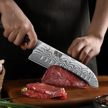 Load image into Gallery viewer, 7 Inch Santoku Knife, Ultra Sharp Japanese High Carbon Powder Steel Kitchen Knife, Professional Chefs Knife with Ergonomic Handle