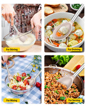 Load image into Gallery viewer, Pack of 2 Large Silicone Cooking Spoons,Non Stick Solid Basting Spoon,Heat-Resistant Kitchen Utensils for Mixing,Serving,Draining,Stirring (BLACK)