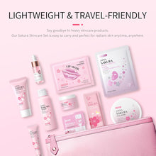 Load image into Gallery viewer, Sakura Skincare Set for Teen Girls, Complete 34PCS Face Care Kit, Christmas Pamper Gift Set for Women &amp; Teenage Girls, Hydrating &amp; Nourishing Travel-Friendly Daily Facial Skincare Routine