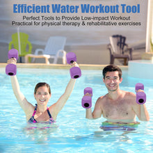 Load image into Gallery viewer, Water Dumbbells, 2Pack Aquatic Exercise Dumbbells, EVA Foam Barbells for Men Women Water Workouts