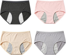 Load image into Gallery viewer, Leak Proof Underwear for Women Over 60 | High-Waisted Mid-Rise, Machine Washable, Resuable, Incontinence Panties, Light Fluid, Absorbent Layers
