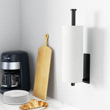 Load image into Gallery viewer, Paper Towel Holder - Self-Adhesive or Drilling, Brushed Nickel, Wall Mounted, SUS304 Stainless Steel Kitchen Roll Dispenser Under Cabinet