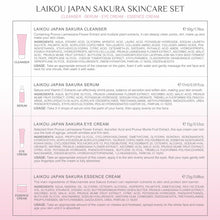 Load image into Gallery viewer, Skin Care Set JAPAN SAKURA Beauty Gift Sets Skin Care Kit with Cleanser, Toner, Lotion, Serum, Eye Cream, Face Cream, Make up Primer Travel Kit for Women Wife Mom 7pcs