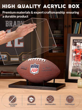 Load image into Gallery viewer, JupDec Baseball Display Case with Wood Stand, Clear Acrylic Stable &amp; Secure Game Ball Holder Showcase, UV Protection Souvenirs and Collectibles Box with Turf, Ideal Gift for Autograph Single MLB Ball