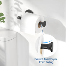 Load image into Gallery viewer, Toilet Paper Holder Wall Mount Bathroom Paper Roll Holder Tissue Handle Stainless Steel for Farmhouse Kitchen Matte Black